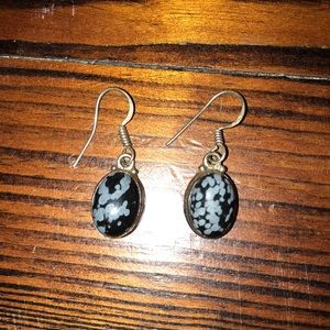 Black and Grey dangle earrings